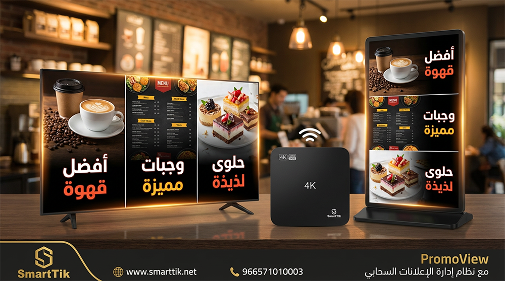 استخدام جهاز PromoView في المطاعم